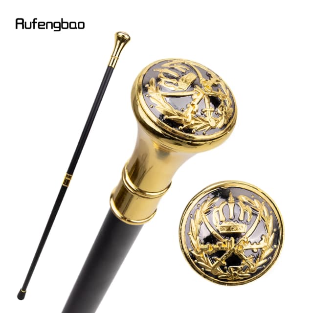 Vàng Thời Trung Cổ Kiếm Chéo Vật Tổ Đi Mía Thời Trang Tập Đi Hình Quý Ông Sang Trọng Crosier Núm Tập Đi Hình 93Cm
