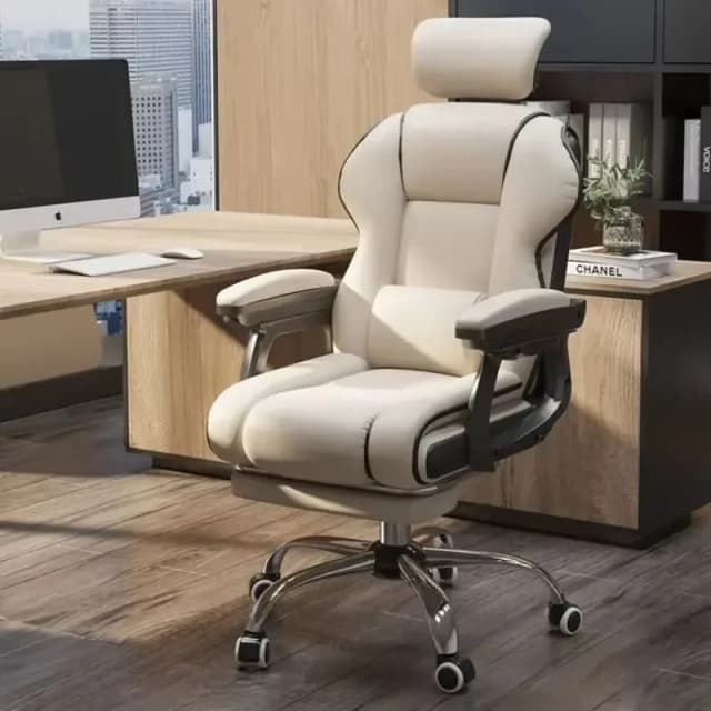Comfortable Office Computer Chair, University Dormitory Bedroom Living Room Game Live Streaming Chair with Adjustable Backrest