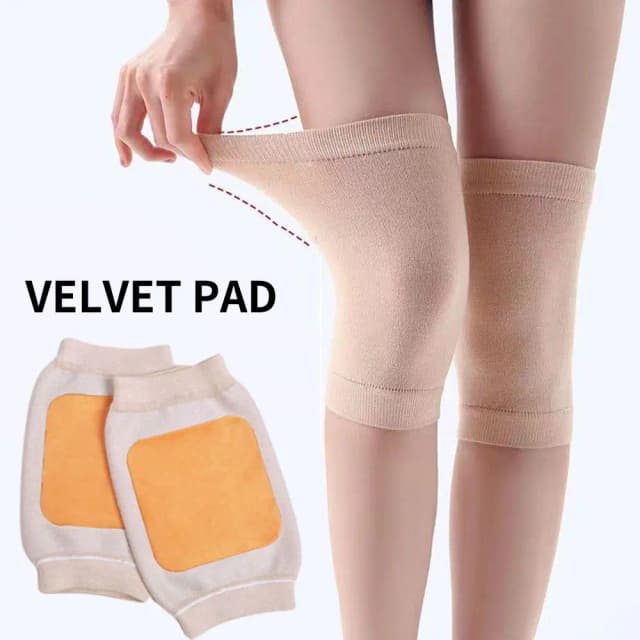 2PCS Winter Warm Support Knee Pad Cotton Knitted Leg Warmers For Women Men Coldproof Warm High Kneecap Knee Protector All Season