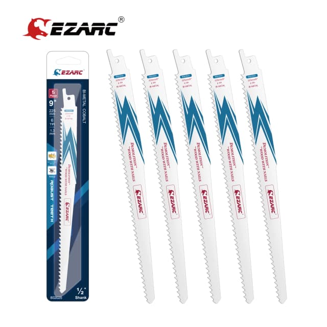 EZARC 5/150/225/300Mm Chuyển Động Qua Lại Lưỡi Cưa Bi Kim Loại Coban Sabre Lưỡi Cưa Cho gỗ Phá 6TPI R622DH R922DH R1222DH