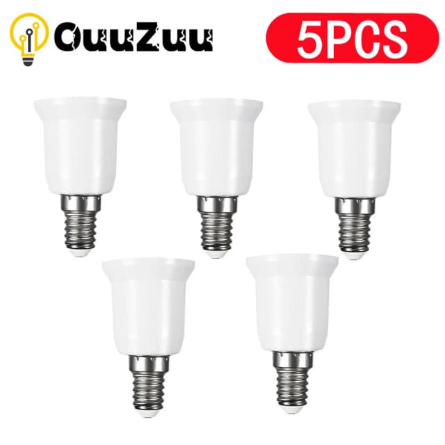 5/Chiếc E14 Để E27 ABS Đầu Cắm Phụ Kiện Đèn Giá Đỡ Chiếu Sáng Bóng Đèn Căn Cứ Vít Adapter Đèn Trắng chống Cháy