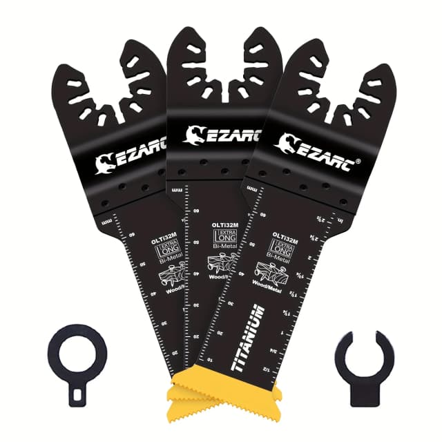 EZARC 3 Extra-Dài Đạt Dao Động Lưỡi Cưa, Titan Dao Động Đa Năng Lưỡi Kim Loại, gỗ Móng, Ốc Vít Cắt
