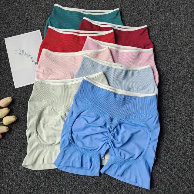Gym Shorts Women Fitness Sports Biker High Waisted Shorts Running Yoga Shorts Workout Scrunch Butt Seamless Workout Tight