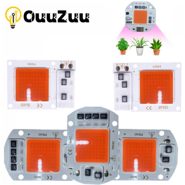 Đèn LED Âm Trần COB Chip Ánh Sáng Suốt AC 220/110V 10W 20W 30W 50W-100W Không Cần Trình Điều Khiển Cho Tăng Trưởng Hoa Cây Con Phát Triển Vật Có Đèn Chiếu Sáng