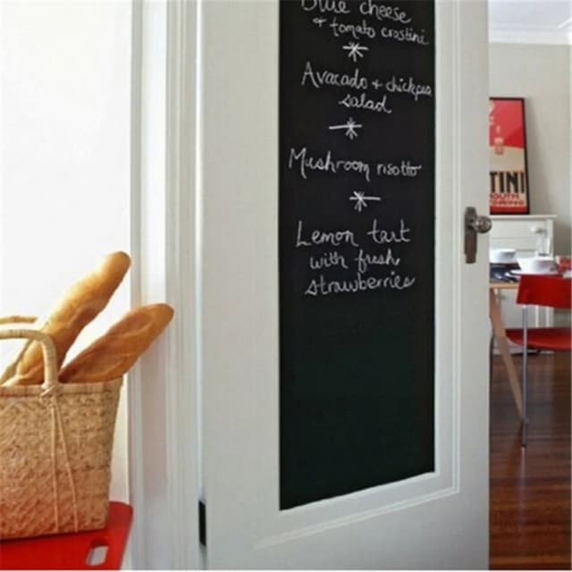4Pcs Chalkboard Paper Blackboard Removable Sticker Decal Peel Stick Adhesive Writable Wipe Reusable Large Chalkboard Wall Sign