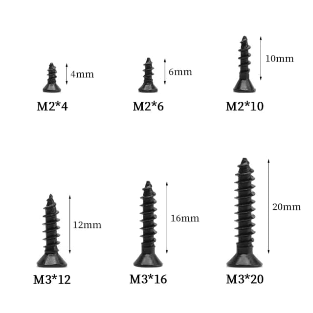 20/50 Con M2 M3 Nhỏ Micro Thép Carbon Chéo Phillips Phẳng Countersunk Chảo Đầu Tự Gõ Vít Gỗ máy Vít Laptop