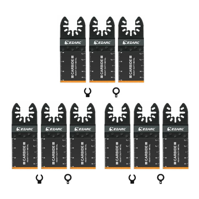 EZARC 3/6/9 Chiếc Carbide Răng Lưỡi Dao Động Lưỡi Cưa Đa Năng Dao Động Dụng Cụ Phụ Kiện Cắt Kim Loại, bấm Móng Tay Thép