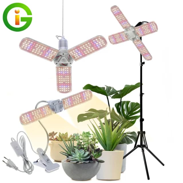 24W 36W 48W Có Thể Gấp Gọn LED Phát Triển Ánh Sáng Suốt E27 Vật Có Hoa Lớn Ánh Sáng Phytolamp Bóng Đèn Trong Nhà cây Hoa Cây Con