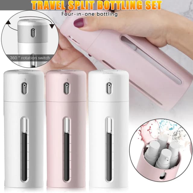 Du Lịch Đựng Chia Chai Dầu Gội Sữa Tắm Sữa Tắm Soap Chai 4 Trong 1 Trống Tiểu Bình Báo Chí Hộp Đựng Chai Lọ