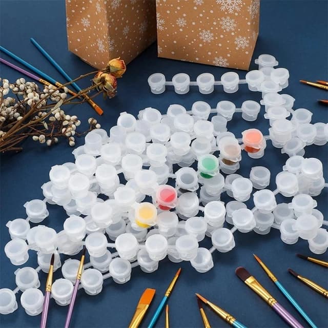 10 Que 60 Chậu Trống Sơn Dải Mini Sơn Cốc Hộp Pod Nghệ Thuật Thủ Công Nhựa Bảo Quản Bình Chứa Sắc Tố Bình Chứa Vẽ supplie