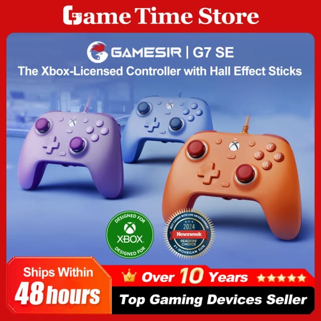 GameSir G7 SE Xbox Gaming Controller Wired Gamepad for Xbox Series X, Xbox Series S, Xbox One, with Hall Effect Joystick