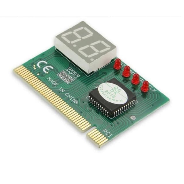 Diagnostic Card for POST Error Code Detection on 286 to P4 Motherboards with 2 Digit Display and Support for PCI and ISA Slots