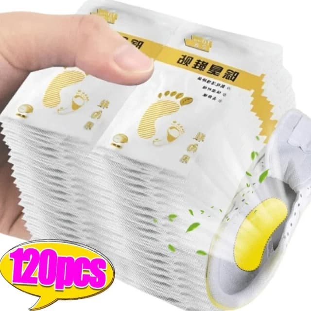 12/120pc Shoes Odor Remover Deodorant Patch Lemon Athlete's Foot Soothing Insole Stickers Antibacterial Antiperspirant Foot Care