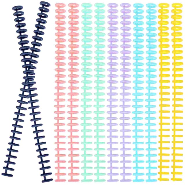 12 Pcs Binder Buckle Sunshine Yellow Binding Binder Plastic Loose Leaf Spine Letter Size Comb