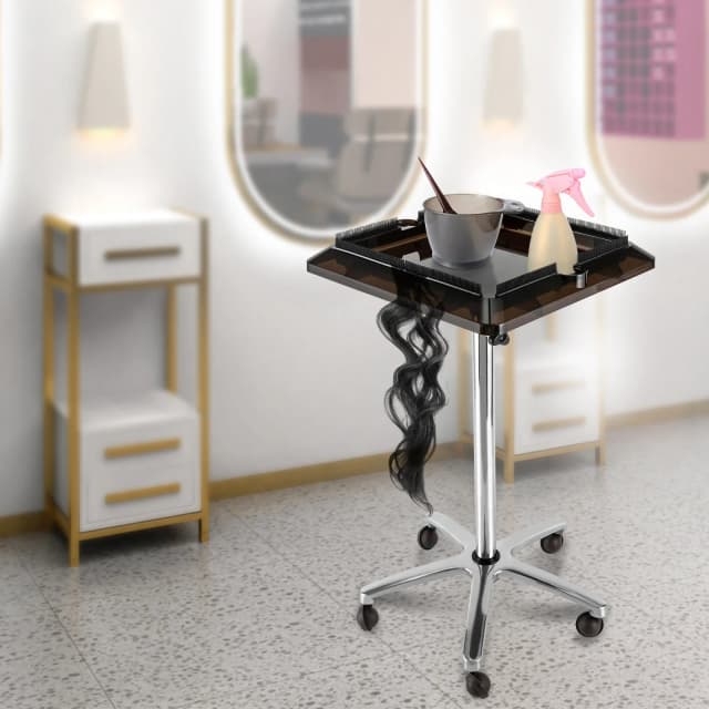 Adjustable Hairstylist Rolling Salon Tray Hair Extension Tool Cart Hairdressing Storage Trolley Aesthetic Auxiliary Furniture