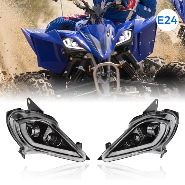 ATV DRL Headlight Turn Signal Light for Yamaha Raptor 700R 700 YFZ450 YFZ450R YFZ450X Wolverine 450 350 Raptor 250 350 2006-2025